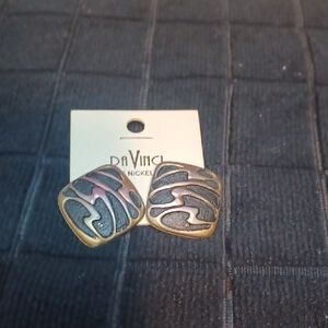 Vintage DaVinci Gold and Black Earrings